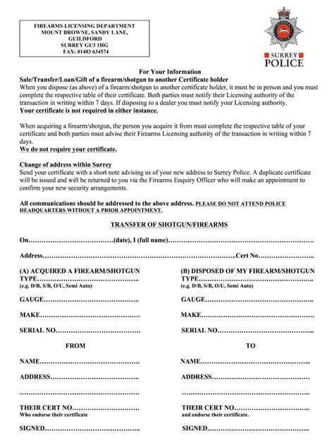 surrey police online form